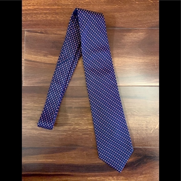 NAUTICA Vintage Navy 100% Silk Necktie - Picture 2 of 10